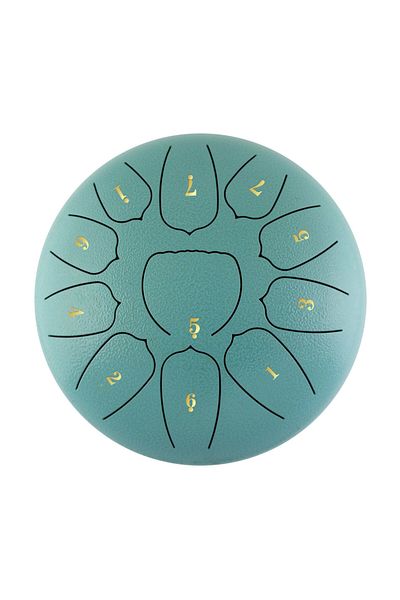 Choice Lake blue 6 Inch Steel Tongue Drum 11 Notes Handpan Drum with Drum Mallet Finger Picks Percussion fo