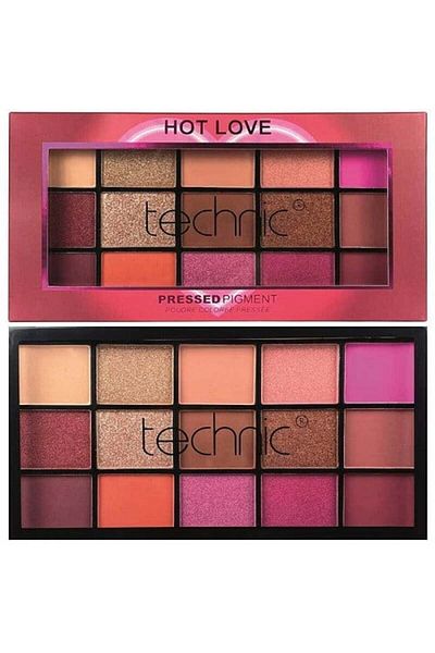 TECHNIC Paleta fard de ochi, Technic, Hot Love, 15 farieb