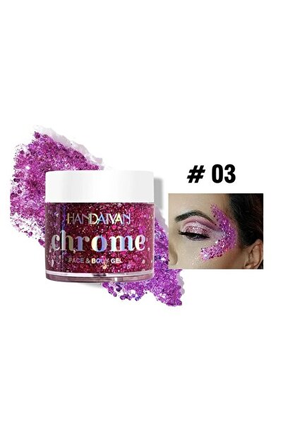 Handaiyan Glitter gel for face and body, Handaiyan, Chrome, 03, 32 g