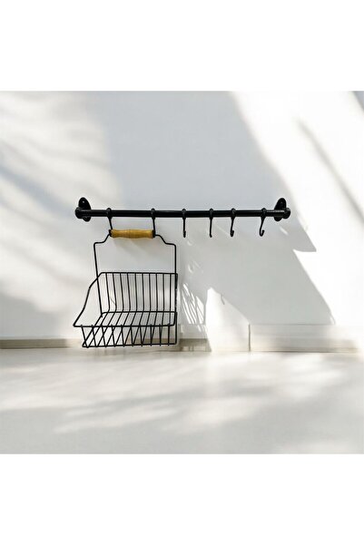 Silkyreal Mutfak Askı Organizeri, Siyah Askı, Retro Mutfak Seti Askılı Ve Sep...