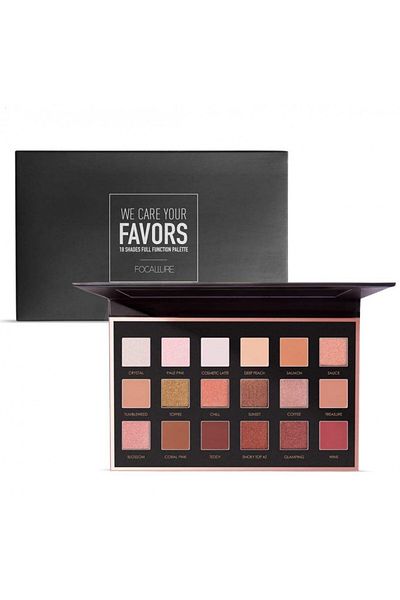 Focallure Paleta očných tieňov Focallure We Care Your Favors 18, 02 neutrálnych odtieňov