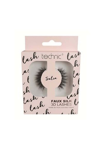 TECHNIC False Eyelashes, , Faux Silk 3d Lashes, Salsa, Adhesive Included