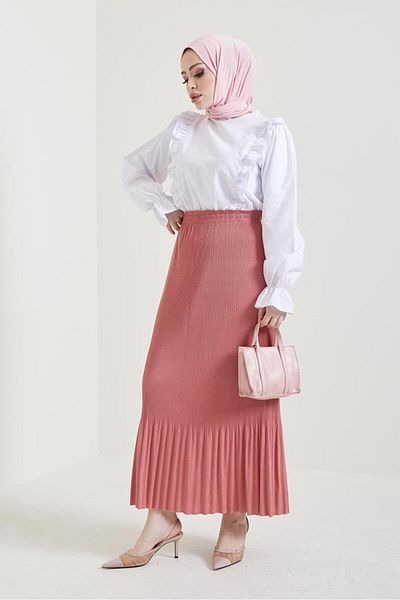 giyze Πλισέ Φούστα Hijab Dusty Rose 205