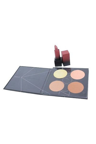 Makeup Set machiaj cu mici defekte, 4 iluminatoare Zoeva a ruj de buze Huda