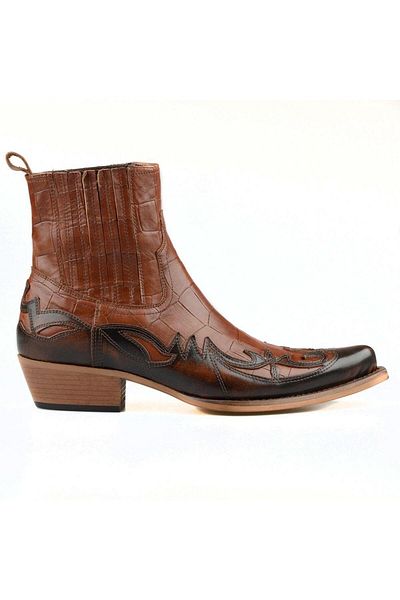FootCourt Brown Men's Cowboy Shoes (Roma)