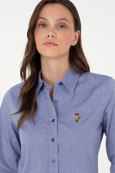 U.S. Polo Assn. Cămașă minimalistă pentru femei cu mânecă lungă - Casual și birou
