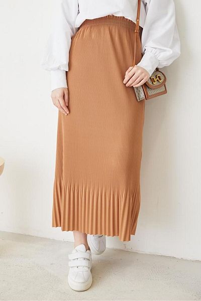 giyze Πλισέ Φούστα Hijab Μπεζ 205
