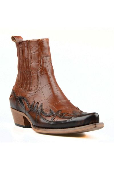 FootCourt Brown Men's Cowboy Shoes (Roma)