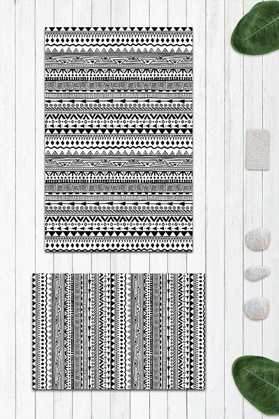 Evmila Πατάκι μπάνιου με σχέδιο 2 τεμαχίων 50x60 cm - 60x100cm