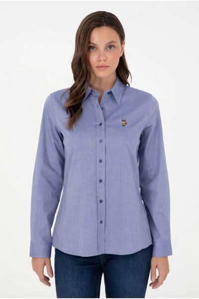 U.S. Polo Assn. Cămașă minimalistă pentru femei cu mânecă lungă - Casual și birou