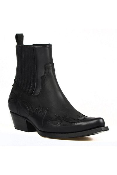 FootCourt Men's Cowboy Boots Black (rome)
