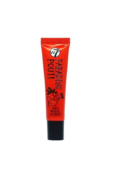 w7 Ruj de buze s metalickým efektem, W7, Paradise Pout Juicy, Sensuous Strawberry, 13 ml