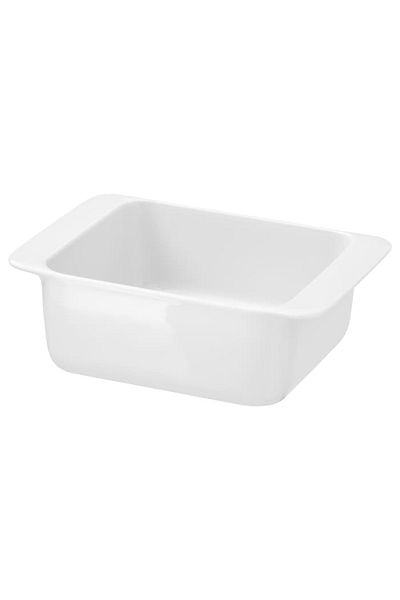IKEA 365+ White Oven Dish 18x13 cm – Durable, Stackable & Oven-to-Table Baking Dish for Daily Use