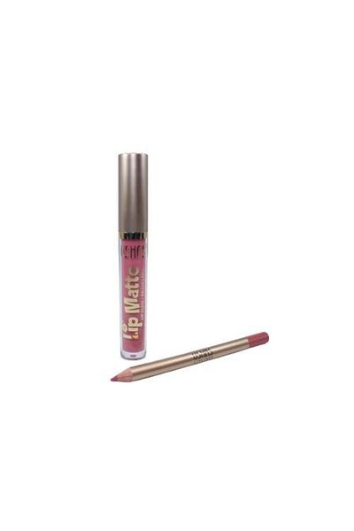 Ushas Set ruj de buze si creion, Ushas, ​​Matte, Waterproof, 10