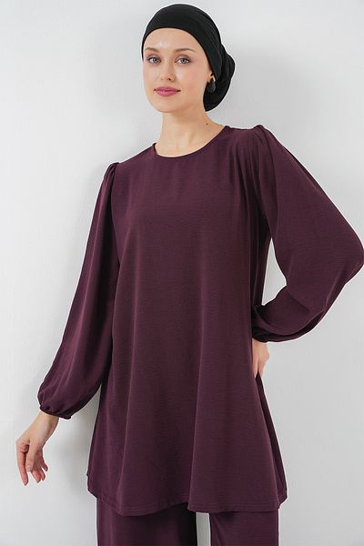 Bigdart Γυναικείο Σετ Παντελόνι Ayrobin Tunic Bottom Top 6712 - Plum