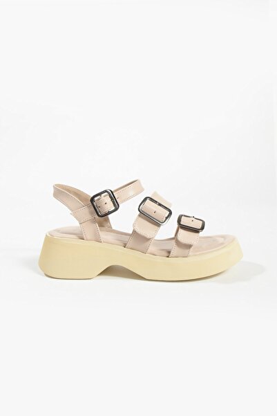 Seniorah Beige Colored Mirada Women's Sandals