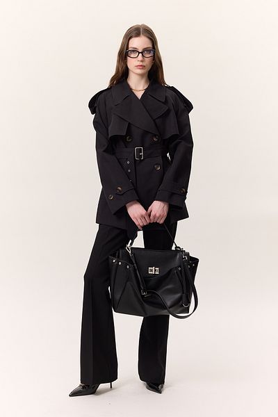 Manuka Arte Wide Shoulder Bag Black