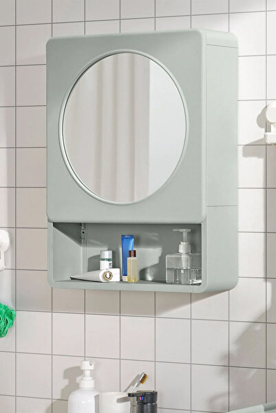 Binbirreyon Aynalı Banyo Duvar Dolabı Raflı 44x59cm Plastik LA008