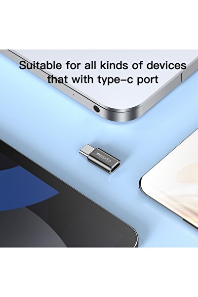 Yesido GS22 USB-C / Type-C to 8 Pin OTG Adapter(Black)
