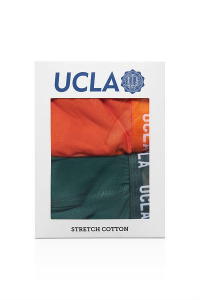 UCLA Irvine Orange-Green Waist Banded Jacquard Standard Fit Men's Boxers