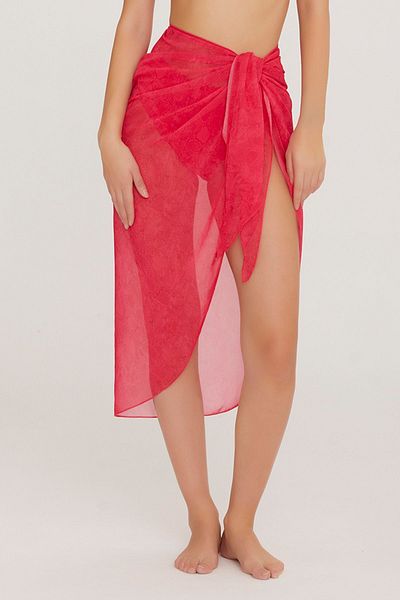 Remsa Mayo Skirt Pareo Long Tieable Penny 6091 Fuchsia