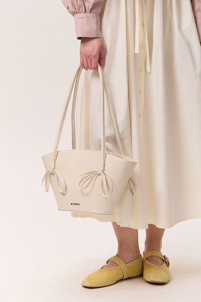 Manuka Beige SANDY BOW TASCHE