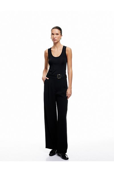 Koton Comfortable Fit Belt Detailed Pocket Wide Leg Palazzo Trousers