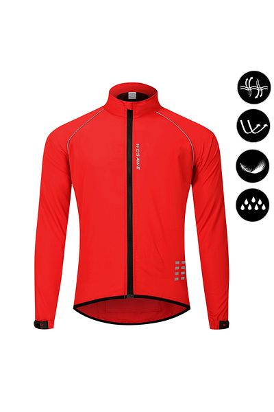 WOSAWE EU L (ASIA XL) BL244-R WOSAWE Men's Cycling Windbreaker Ultralight Reflective Windproof Jacket Men M