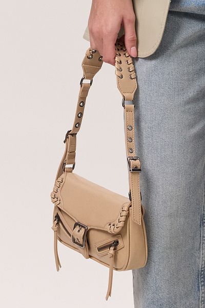 Manuka Nude Shoulder Bag with Buckle Detail