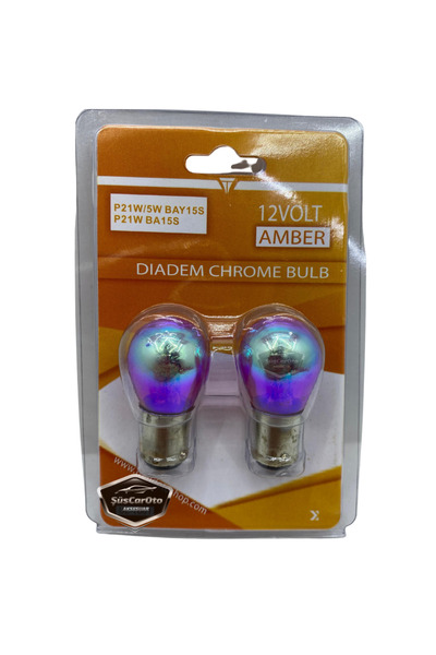 caralp Diadem Ampul Krom Amber Çift Duy Park Sinyal Stop Ampulü 1016 12V21/5W...