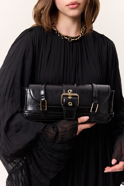 Manuka Mica Baguette Bag Black