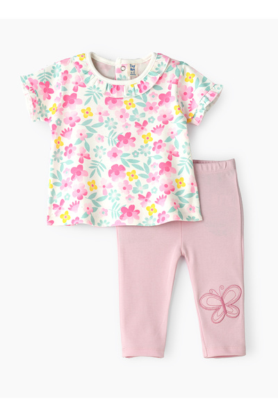 Basicxx Baby Girl Floral Print T-shirt and Leggings Set
