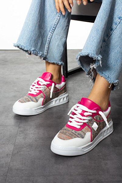 Seniorah Oleaje Fuşya Cilt Kadın Spor Ayakkabı