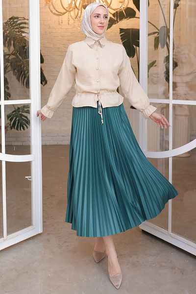 giyze Πλισέ φούστα Emerald Green 1389