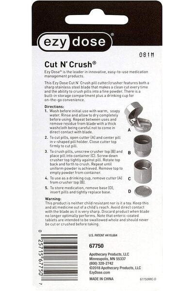 genernic قاطع ومطحنة حبوب إيزي دوز كت آند كراش، أزرق، قطعة واحدة (67750)