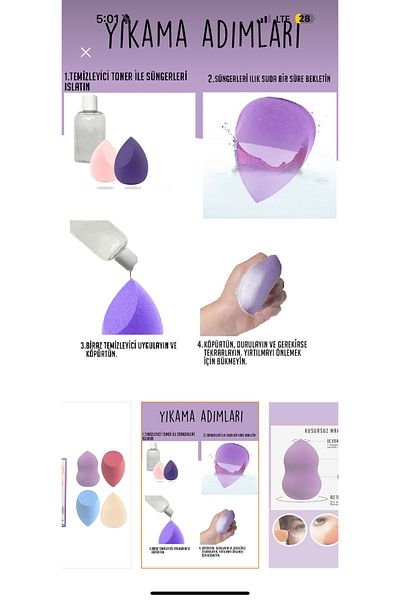 MUJGAN 4-Pack Makeup Sponge