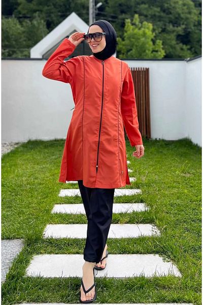 Remsa Mayo Parachute Fully Covered Hijab Swimsuit Beny 9075 Cinnamon Remsa Swimsuit