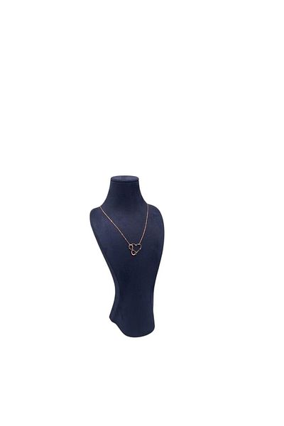 MeGass Dekor Domestic Production Adonis Model Geranium Fabric Navy Blue Color Length 28cm Necklace Jewelry Display Mannequin