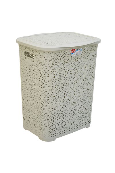 Generic سلة غسيل ملابس بلاستيك بغطاء