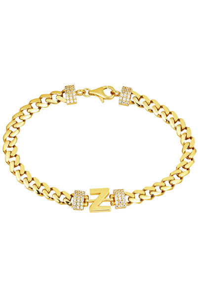 Bilezikci 14 Ayar Z Baş Harfll Gurmet Altın Bileklik