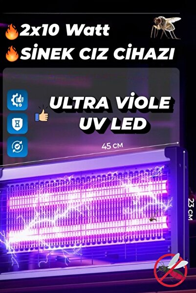 Uniquem Sinek Öldürme Cihazı Elektrikli Sinek Öldürücü UV Işıklı Sinek Yakala...