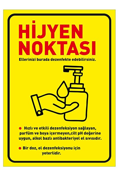 MIGNATIS Higijenska tačka, žuta pozadina, poster, nalepnica, 35x50cm Syl32