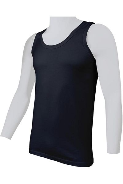 TEXTELO Man's Under Shirt 100% Cotton Lounge T-shirt, Pack of 3,Tank Tops (Black, Gray, Dark Blue)