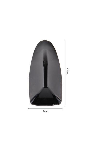 Generic Universal Car Shark Fin Antenna with Adhesive Base – Black, 17x7cm, Decorative & Functional