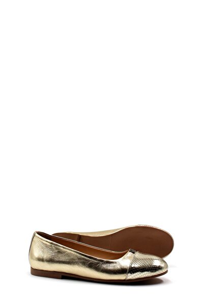 Ayakkabıhane Pantofi de balerină pentru femei, din piele naturală, pe interio...