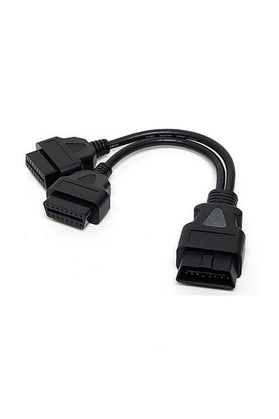 Choice Obd2 Extension Cable 16pin Splitter Male To Dual Female 30cm Obd Obdii Cable 30cm 1 Male To 2 Fem...