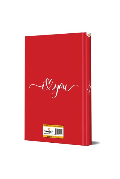 sketch Hardcover Lined Notebook with Panda Image – 13X21Cm Hard Cover 192 Pages