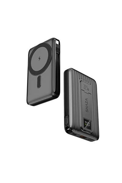 shaza 10.000 Mah 22.5w Magsafe Taşınabilir Şarj Cihazı Antrasit
