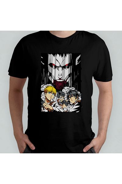Pixxa Μπλουζάκι Unisex 100% Cotton Crew Neck - Attack On Titan Model 3