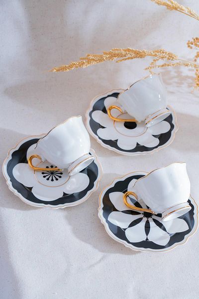 ACAR Selvina Coffee Cup Set for 6 People - 90 ml